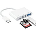 thumbnail image 1 of USB C SD Card Reader,Micro SD Card Reader Adapter,Type C Memory Card Reader SD to USB C Adapter,USB C to SD Card for MacBook & Pad Pro and More USB C Device, 1 of 8