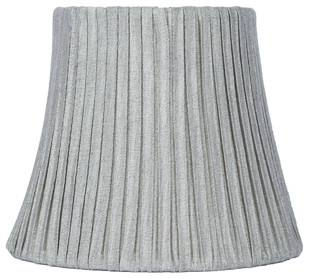 Urbanest Box Pleated Chandelier Lamp Shade, Silver, 3x6x5"