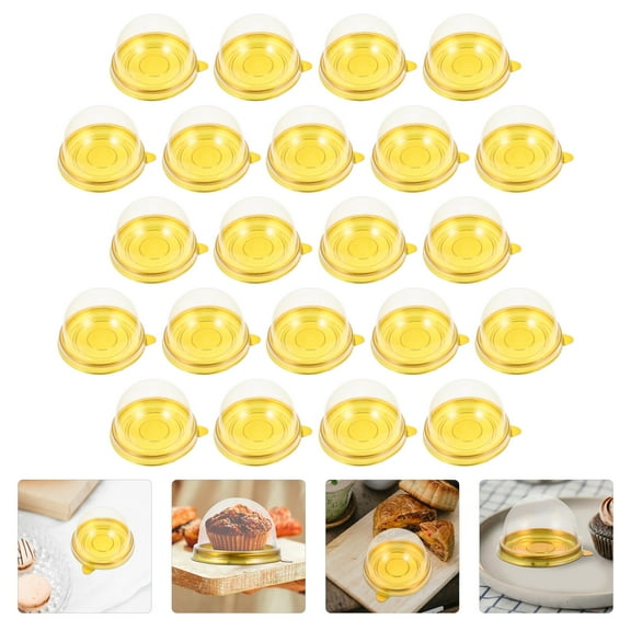 LEORX Leorx Assorted Color Pet Clear Dome Boxes for Decor and Food Storage 100Pcs