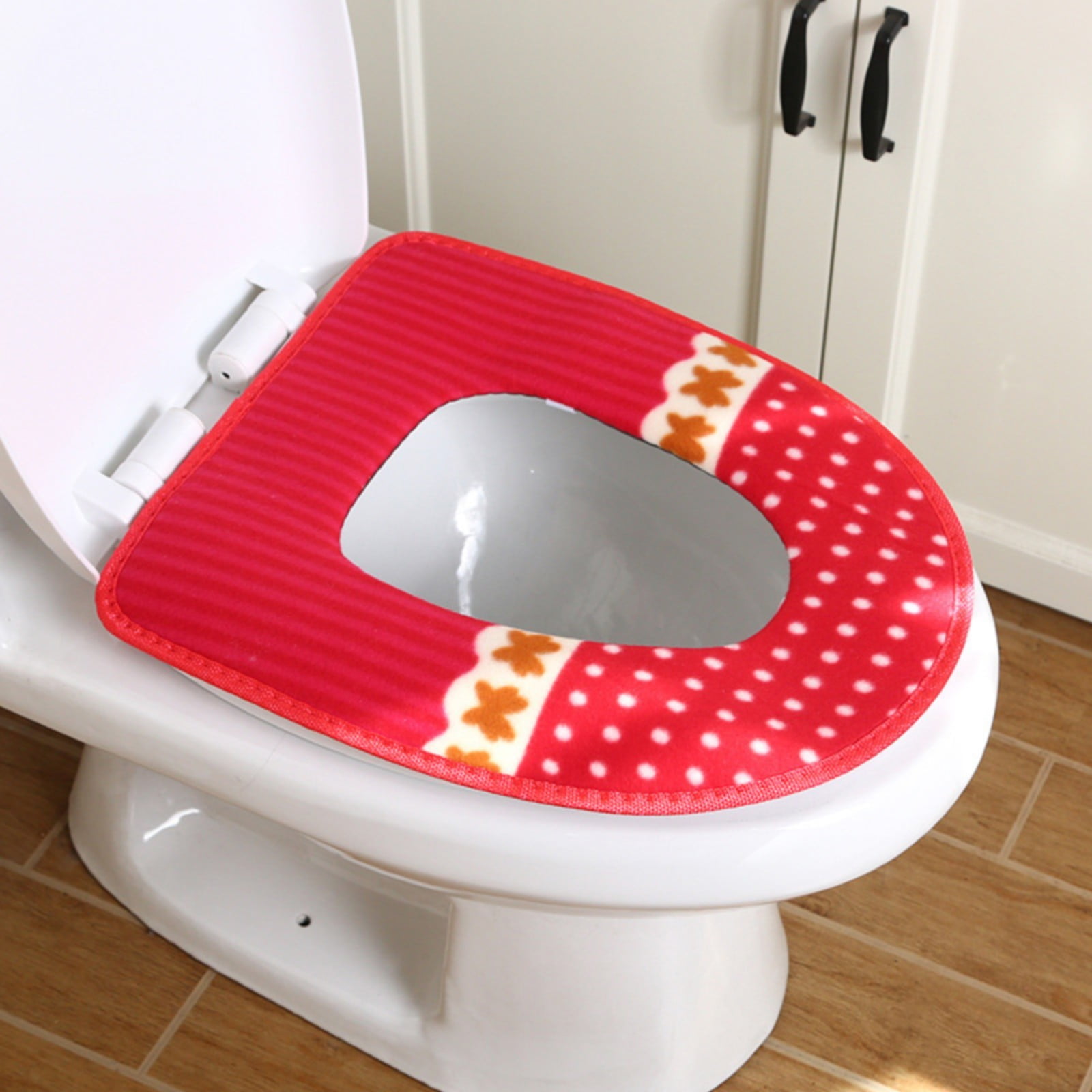 Red padded toilet seat deals