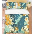 thumbnail image 1 of 3D Green Leaves Yellow Flowers Quilt Cover Set Bedding Set Pillowcases 213, 1 of 2