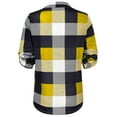 thumbnail image 5 of Women's T-Shirts Casual Long Sleeve Plaid Shirt Slim Jacke Summer Tops for Women Gold XXL, 5 of 6