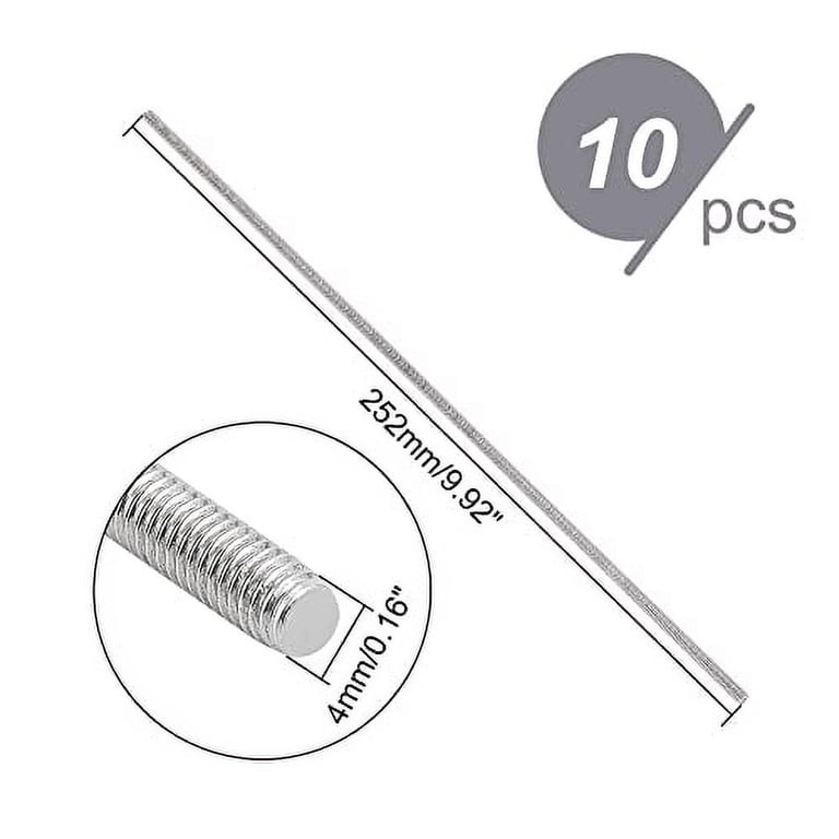 M8-1.25 Carbon Steel Stud - 65mm Length, 20mm Threaded Each End, Black Oxide Finish, Made In USA (2-Pack)