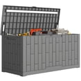 thumbnail image 1 of Outsunny 80 Gallon Resin Deck Box, Lockable Outdoor Storage Box, 1 of 10