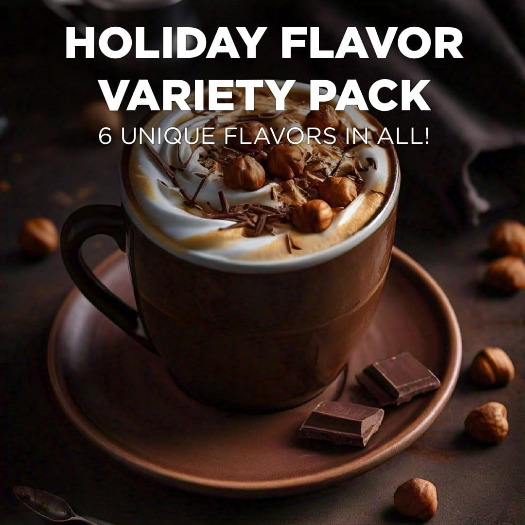 Maud's Holiday Blend Coffee Pods Variety Pack, 24 ct, 6 Assorted Flavors, Medium Roast Coffee in Single Serve Pods – 100% Arabica Beans, Compatible with Keurig K Cups Maker
