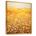 thumbnail image 2 of Designart "Fields Ablaze With Golden Harvest I" Flower Floater Framed Canvas Art Print, 2 of 5