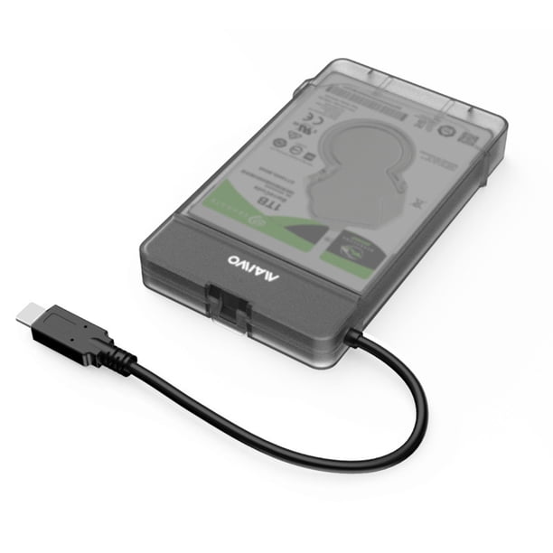 Maiwo K104C USB Tipo-C Caja de disco duro Caja de la unidad de la caja de protección de la caja protectora anti-shock Reemplazo para Windows XP Vista / 7/8/10 Negro Methold EL005905-01B