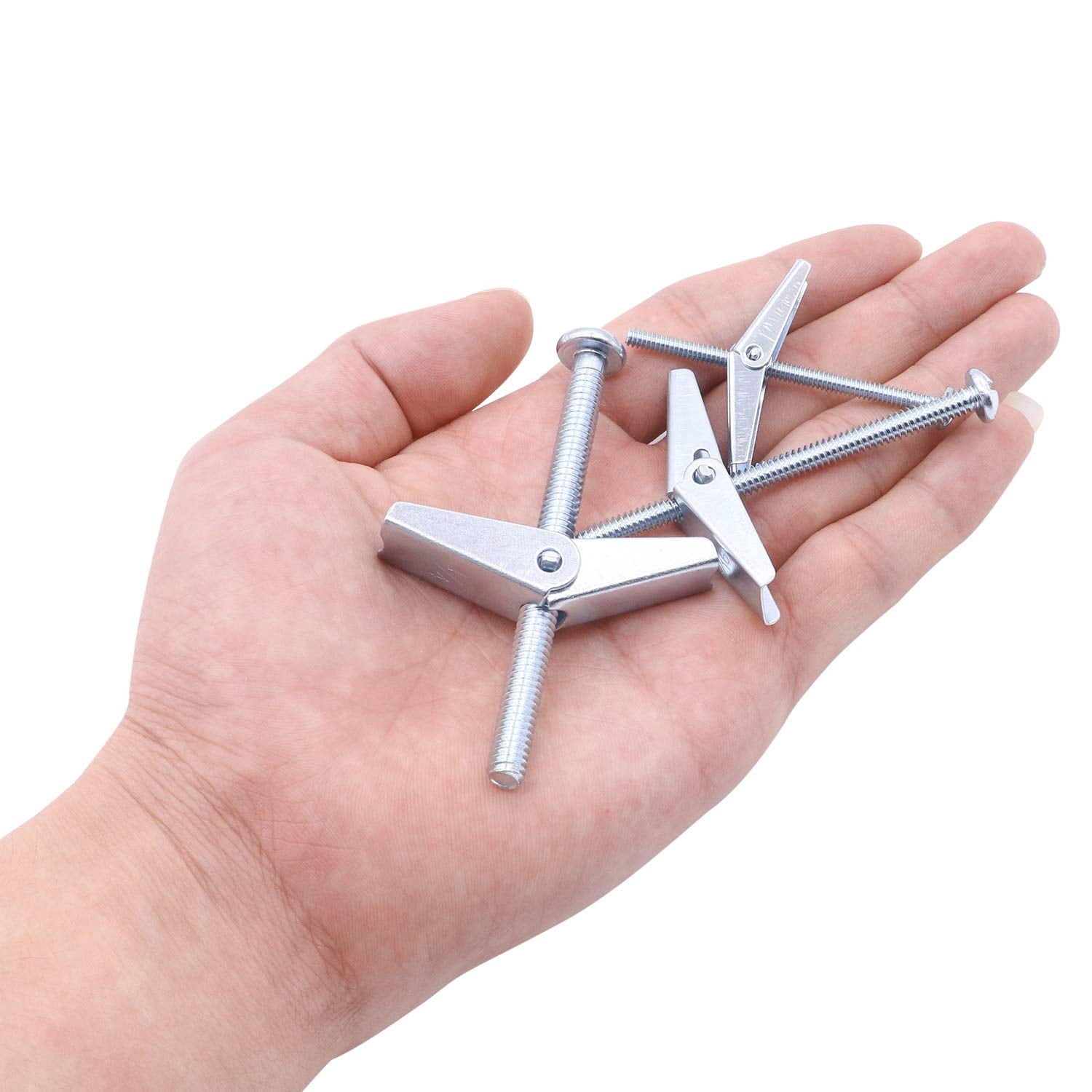 10 Pieces 1/4 Inch Toggle Anchors for Drywall, Anchor Bolts, Drywall Anchors, Screws with Anchors, Wall Anchors for Hanging Heavy Items on Drywall