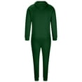 thumbnail image 4 of BXINGOHAI Mens 2 Pieces Sweatsuits Casual Drawstring Tracksuits Loose Fit Long Sleeve Sweatshirts and Elastic Waist Sweatpants Athletic Jogging Workout Outfits Fall Savings Green,M, 4 of 5