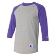 thumbnail image 1 of Champion T-Shirt de Baseball Raglan pour Hommes, G, Oxford Gris/violet, 1 of 3