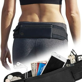 Rinonera Deportiva by Laidan Unisex 3 Pocket Soft Fabric Running Belt Black Walmart
