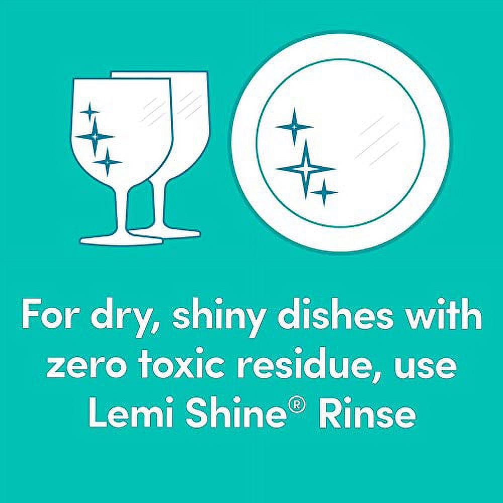 Lemi Shine - Shine + Dry Natural Dishwasher Rinse Aid Hard Water Stain Remover 8.45 oz - 3 Pack Bundle