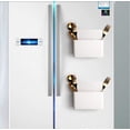 thumbnail image 2 of TORUBIA 4 Pack Magnetic Dry Erase Marker Holder, Plastic Whiteboard Marker Holder, Magnetic Marker Pen Pencil Holder for Whiteboards, Refrigerator, Locker and Metal Cabinet, 2 White, 2 Blue, 2 of 7