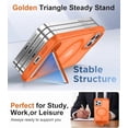 thumbnail image 3 of Funda Magnética con Soporte invisible Integrado, Delgada y Fina, para iPhone 12 Pro Max 6.7", Naranja, 3 of 7