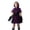 Purple, variant on Odeerbi Toddler Girls Halloween Witch Outfits Sequin Tulle Dress with Hooded Cape Set Dress Up Outfit
