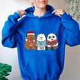 thumbnail image 3 of Sudadera con capucha clásica con estampado navideño de We Bare Bears para mujer, suéter informal holgado de felpa para otoño e invierno, 3 of 4