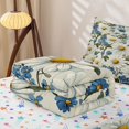 thumbnail image 5 of Erosebridal Botanical Daisy Zipper Full Size Comforter Sets with Fitted Sheet and 2 Pillowcases, Cartoon Blossom Zipper Bedding Set, Stars Reversible, White Blue, Stars Reversible, 5 of 7