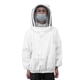 thumbnail image 4 of Chaqueta protectora de apicultura con velo y traje de apicultura con cremalleras dobles, accesorio para apicultor, color blanco, 4 of 12