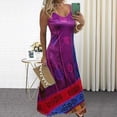 thumbnail image 2 of IROINNID Sleeveless V-Neck Dress For Women Sexy Cold Shoulder U-Neck Straight Dress Prints Below The Knee Sundress, 2 of 6