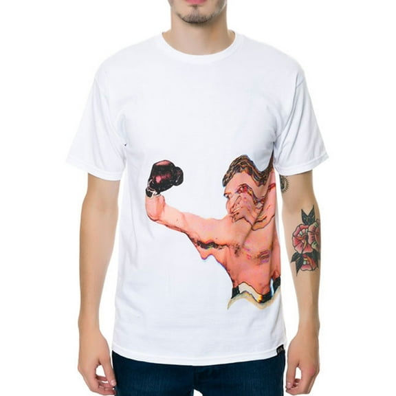 ROOK Mens The TKO Graphic T-Shirt, White, XX-Large