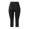 thumbnail image 6 of ORQ Women Solid Hip Lifting Fitness Pockets Slim Capris Yoga Pants, 6 of 6