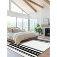 thumbnail image 2 of Colorful Stripes Area Rug for Bedroom 3x5 Ft Black Wood Texture White Super Soft fuzzy Throw Rug Non-Slip Fluffy Plush Indoor Floor Carpet for Living Room Nursery Home Decor, 2 of 8