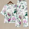 thumbnail image 1 of Puntoco Conjunto de traje de dos piezas con cuello redondo y manga corta estampado de verano para mujer Puntoco Puntoco-2550, 1 of 4