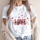 thumbnail image 2 of Camisetas de Manga Corta para Mujeres, Camiseta de Cuello Redondo Impresa de Moda, Primavera Y Verano Casual, 2 of 8