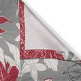 thumbnail image 3 of Ambesonne Floral Kitchen Curtains, Vintage Peony Bloom Motif, 55"x24", Ruby Grey and Off White, 3 of 3