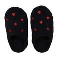 thumbnail image 3 of Women'S Slipper Heart Love Dots Indoor Outdoor House Slipper Fuzzy Fluffy House Shoes Valentine'S Day Gift Funny Flat Slides Black US: 7, 3 of 7