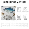 thumbnail image 5 of Qinduosi  Vintage Fish Collection Pillow Cover ,Decorative Couch Pillow Cover for Sofa,Cushion Case Indoor Outdoor Home Decoration White, 5 of 5