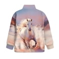 thumbnail image 5 of Uorisanigo Quarter Zip Pullover Sweatshirts White Horse Print Long Sleeve Pullover Tops Loose Athletic Half Zipper Sweatshirts Trendy Clothes Half Zip Mock Neck Hoodies Jackets, 5 of 7
