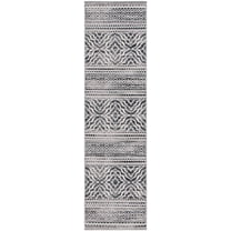 SAFAVIEH Odyssey Edden Aztec Runner Rug, Black/Ivory, 2'2" x 8'