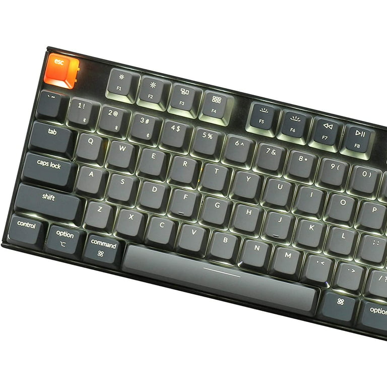 Keychron K8 Tenkeyless Bluetooth Wireless Mechanical Keyboard for Mac -  Gateron Red Switch White Backlight Type-C Wired Gaming Keyboard for Windows