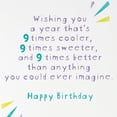thumbnail image 3 of American Greetings 9th Birthday Card (9 Times Better), 3 of 6