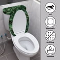 thumbnail image 4 of HELLHERO Banana Leaves Set of 2 Fits All Toilet Shapes Toilet Lid Covers with Elastic Bottom for Elastic Edge, 4 of 8
