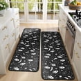 thumbnail image 4 of Kitchen Rugs Sets Of 2,Black White Halloween Hand Tarot Bat Pattern Anti Fatigue Kitchen Mat Rugs Non Slip Washable,Decorative Kitchen Floor Mats for Kitchen,Sink,Laundry,17"x47"+17"x47", 4 of 5