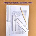thumbnail image 2 of 30cm Règle Rectangulaire Transparente Main Droite Chambre à Coucher Bureau Conception Outils F0T1 Clair, 2 of 6