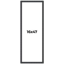 16x47 Frame Black Real Wood Picture Frame Width 1.25 inches | Interior Frame Depth 0.5 inches |