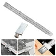 thumbnail image 2 of BELOWSYALER Aluminum Carpentry Square 15/20/30/40cm Carpenter Scribing Ruler with Slide Stop Measuring Marking Gauge Pocket Ruler, 2 of 8