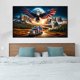 thumbnail image 4 of Pintura de diamante 5D DIY taladro redondo completo Kit de águila americana decoración del hogar 70x40cm, 4 of 9