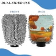 thumbnail image 2 of Microfiber Car Wash Gloves With Chenille & Polyester Terry Scratch-Free Cleaning Elastic Cuffs Countryside Landscape, 2 of 8