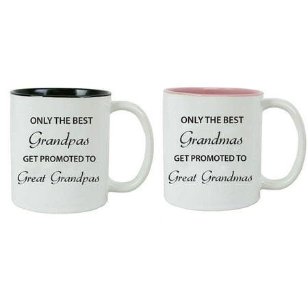 Only the Best Grandpas/Grandmas Get Promoted to Great Grandpa/Grandma Ceramic Coffee Mug,
