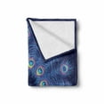 thumbnail image 2 of Peacock Mandala Soft Flannel Fleece Throw Blanket, Inspiration Fuzzy Flyaway Pile of Peacock Feathers Contrast Effect, Cozy Plush for Indoor and Outdoor Use, 50" x 60", Multicolor, by Ambesonne, 2 of 6