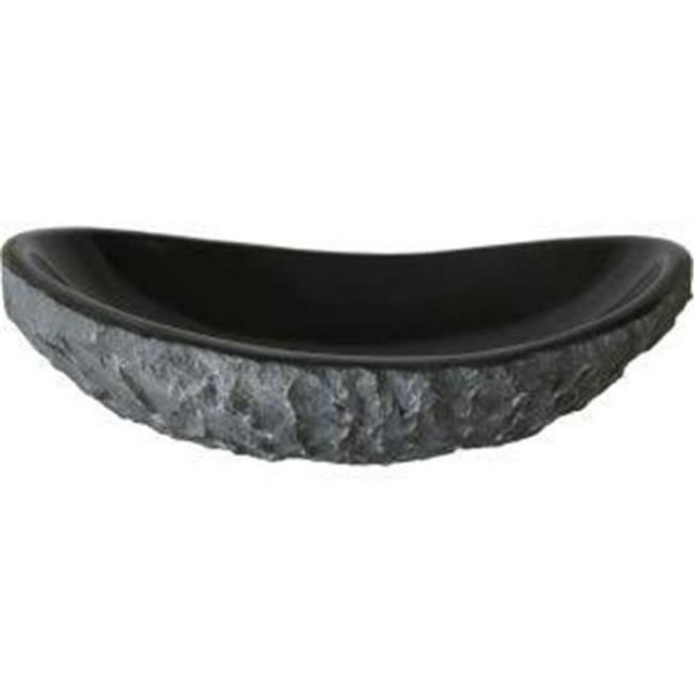 Novatto NOSV-ASCH Absolute Natural Granite Slipper Vessel Sink & Chrome Umbrella Drain