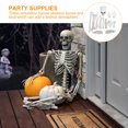 thumbnail image 3 of 1 Set Human Skeleton Bones Graveyard Human Skulls Spooky Scene Props Party Supplies, 3 of 6