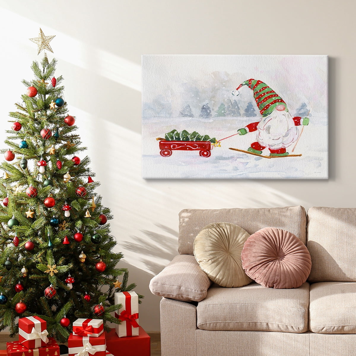 Winter Gnome I- Gallery Wrapped Canvas