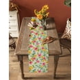 thumbnail image 4 of Table Runner Dresser Scarf 13 x 48 Inch Classic Watercolor Pink Yellow Flowers Linen Texture Table Runners Non-Slip Heat Kitchen Dining Table Decor for Indoor Outdoor Home Party Decoration, 4 of 7