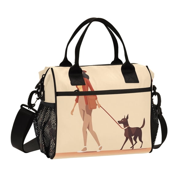 Woman Dog Cooler Bag Lunch Bag Soft Cooler Cooling Tote Insulated Lunch Box for Adult Men Women