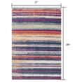 thumbnail image 2 of 2â€™ x 15â€™ Multicolor Irregular Striped Runner Rug, 2 of 7